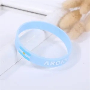 Pulseira de silicone para fã de futebol Argentina 2022 pulseira de silicone Argentina