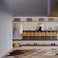 Armario Modular Extensible de Madera para el Hogar, Diseño Moderno en Gris, Muebles de Dormitorio, Armario Modular de Madera para el Hogar, Marca Lesso