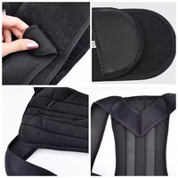 FSPG Ceinture de soutien lombaire renforcée, Correcteur de posture, Sangle de soutien dorsal réglable, Orthèse dorsale et cervicale, Étireur de cou