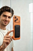 Porte-cartes magnétique avec ventouse pour fixation sur verre, porte-cartes magnétique puissant avec fonction de blocage RFID