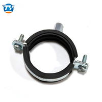 Collier de serrage robuste UTT61 en acier au carbone avec revêtement en caoutchouc, anti-vibration, pour fixation de tuyaux d'eau et de chauffage