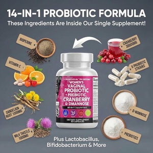 Probióticos Vaginales Clean Nutraceuticals para Mujeres, Arándano Rojo, D-Manosa, Prebióticos, Equilibrio del pH, Mejora de la Densidad Ósea, Salud Femenina - Product Image 2