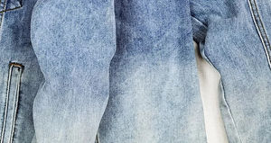 แจ็กเก็ตยีนส์ผ้าฝ้าย100% สำหรับผู้ชายแจ็คเก็ตลำลองสีล้วนมีกระเป๋าสำหรับฤดูหนาว - Product Image 2