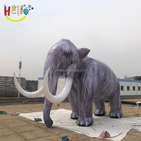 Performance de défilé personnalisée animaux préhistoriques modèle gris géant mammouth gonflable