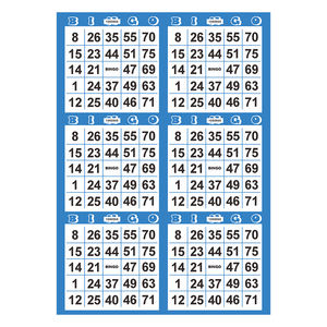 Cartes de <span class=keywords><strong>bingo</strong></span> personnalisées populaires <span class=keywords><strong>à</strong></span> 75 boules, conception d'impression numérique gratuite avec papier cartonné offset couché kraft - Product Image 3