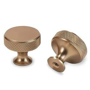 Tiradores de aluminio moleteados para gabinetes - Acabado negro mate de 30 mm, diseño moderno para cocina, sala de estar, uso en hoteles, ecológico - Product Image 1