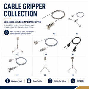 Pince de fixation réglable pour câbles avec pince en S, ajusteur de fil en acier inoxydable pour <span class=keywords><strong>suspension</strong></span> de panneaux acoustiques - Product Image 3