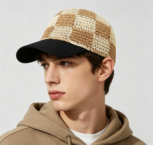 <span class=keywords><strong>Gorra</strong></span> de Paja de Ala Ancha <span class=keywords><strong>Tejida</strong></span> <span class=keywords><strong>a</strong></span> Mano, <span class=keywords><strong>Gorra</strong></span> de Béisbol <span class=keywords><strong>a</strong></span> Cuadros de Hierba <span class=keywords><strong>Tejida</strong></span> <span class=keywords><strong>a</strong></span> Mano. - Product Image 1