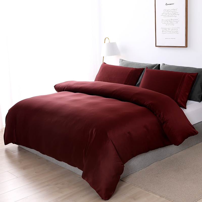 Плюшевый ворсистый 100% шелковистый атласный комплект постельного белья с пододеяльником и простыней