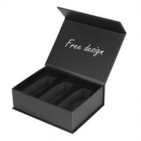 Cajas de Envío Negras Personalizadas con Logotipo Impreso, Ecológicas, Biodegradables, Reciclables y Reutilizables, con Forro de Esponja y Cierre Magnético