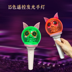 แท่งไฟอะคริลิครูปหูน่ารัก 15 สี ไฟ LED เรืองแสง ปุ่มกดแบบแมนนวล ใช้สำหรับคอนเสิร์ตดนตรี งานอนิเมะ และงานอื่นๆ - Product Image 5
