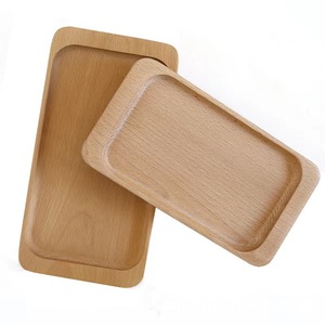 Plateau de service rectangulaire en bois, couleur unie, pour thé, café, hôtel, assiette de table - Product Image 5