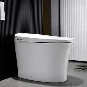 Capteur en céramique inodoro inteligente sanitaires toilettes automatiques toilettes intelligentes au sol à vendre
