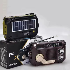 Radio multibandes, carte TF, manivelle, panneau solaire, recharge USB, lampe torche ABS, lampes de camping LED - Product Image 3