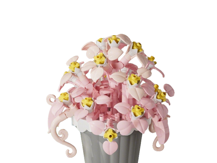 Wedding Orchid Potted Plant Building Block Set (205pcs)