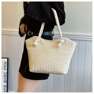 Summer Straw Bag Women 2024 New <b>Large</b> Capacity Shoulder Bag Casual Work Offices Tote <b>Handbag</b> Wholesale - Product Image 5