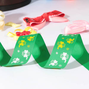 الجملة مخصص المطبوعة 60 مللي متر Grosgrain الشريط 10 مللي متر عيد الميلاد الإجمالي الحبوب حزام Grosgrain الشريط لفة - Product Image 1