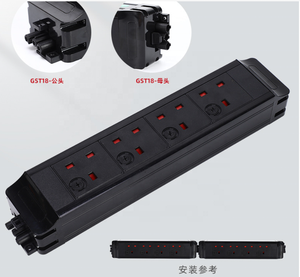 Unidad de distribución de energía de 4 bandas británica de oficina/Cápsula de alimentación debajo del escritorio 4x enchufes del Reino Unido con fusible 5A enchufe de interruptores individuales - Product Image 4