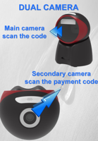 Scanner de codes à barres 2D SanVie Scanner 1D de bureau SV2000 Lecteur de codes 2D Code de balayage bidirectionnel