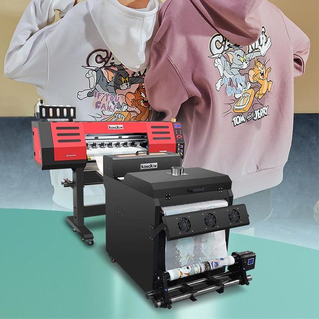 Kongkim t Shirt Printing Machine With Cadlink Software I3200 Xp600 I1600 Head 12/24 Inches White Ink Dtf Printer