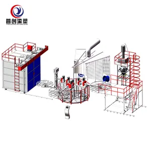 Fabrika fiyat 3arm 4 çalışma yaygın olarak kullanılan yüksek kaliteli rotasyonel kalıplama makinesi