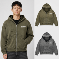 Sweat à capuche surdimensionné pour homme, en molleton bouclette, avec broderie personnalisée, impression sérigraphique, cordon de serrage et épaules tombantes