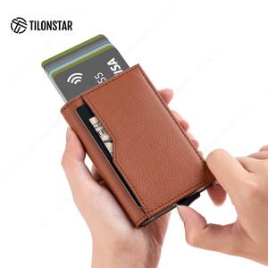 Billetera minimalista de aluminio con bloqueo Rfid, tarjetero de negocios, a precio de fábrica - Product Image 1