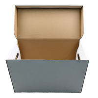 Boîtes en carton ondulé A4 avec poignées, stockage de fichiers à domicile, boîte en carton avec couvercle