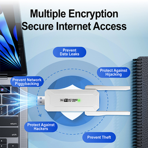 อะแดปเตอร์ไวไฟแบบกำหนดเอง 1300Mbps Wifi5 ดองเกิล 802.11ac การ์ดเครือข่ายไร้สายแบบดูอัลแบนด์ อะแดปเตอร์ไวไฟคอมพิวเตอร์แบบ USB - Product Image 5
