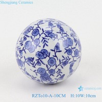 RZTo10 jolie boule de remplissage de 10CM en céramique, ornement d'arbre de noël