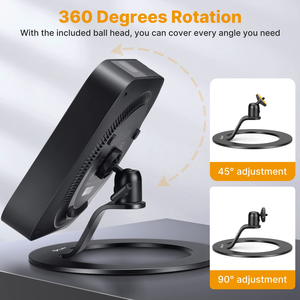 Support de projecteur universel avec tête sphérique pivotante, fixation mobile sur table, amovible, réglable, métal + bois, charge maximale 8 kg - Product Image 4