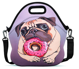 Sac à déjeuner personnalisable pour l'école, les voyages, les fêtes en plein air, en néoprène, avec bandoulière réglable, isolé, pliable, réutilisable - Product Image 1