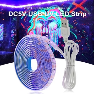 Tira de Luz LED UV 2835 DC5V, 0.5M 1M 2M 395nm, Impermeable, Cinta Ultravioleta Morada, Lámpara Flexible USB para Fiestas Fluorescentes - Product Image 2