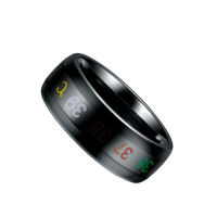 Bague intelligente en carbure de tungstène noire, vintage, à changement de couleur selon la température corporelle, pour la vente en gros de bijoux