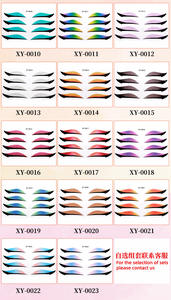 48 זוגות מדבקות אייליינר רב צבעוניות להדבקה עצמית, מדבקות צלליות לעיניים, קעקוע עפעפיים כפולות, אפקט עיניים גדולות, איפור עיניים לבמה - Product Image 4