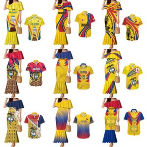 Nouvelle colombie 2024 Couples de champions de football robe en queue de poisson assortie et chemise formelle - Product Image 4