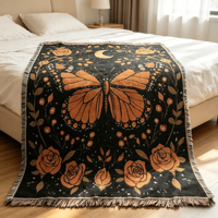 Tapiz Personalizado de Anime Berserk, Manta de Jacquard Tejida 100% Poliéster y Algodón, Cubre Sofá, Decoración para Sala de Estar