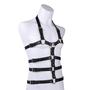 New Arrival Sexy Adjustable Leather Bondage <b>Harness</b> for <b>Men</b>, SM BDSM Restraints with Metal Buckles - Product Image 5