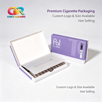 Boîte d'emballage de cigarettes, boîte à cigarettes à ouverture par bouton, boîte rigide en carton de luxe avec logo personnalisé, dorure à chaud