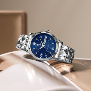 Reloj de Cuarzo Gohuos 8801 para Hombre, con Fecha, Semana, Diseño Moderno y Ejecutivo, Original, Resistente al Agua, Luminoso, con Doble Calendario - Product Image 6