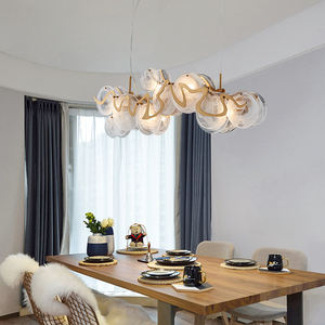 Buena calidad de lujo moderno de vidrio hotel luz colgante rectángulo colgante lámpara iluminación larga candelabros - Product Image 3