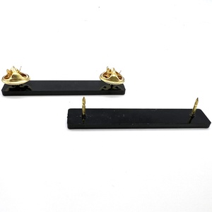 Base de broche autoadhesiva de goma con cierre de plástico negro y pasador de latón, tipo mariposa, para sujetar uñas - Product Image 5