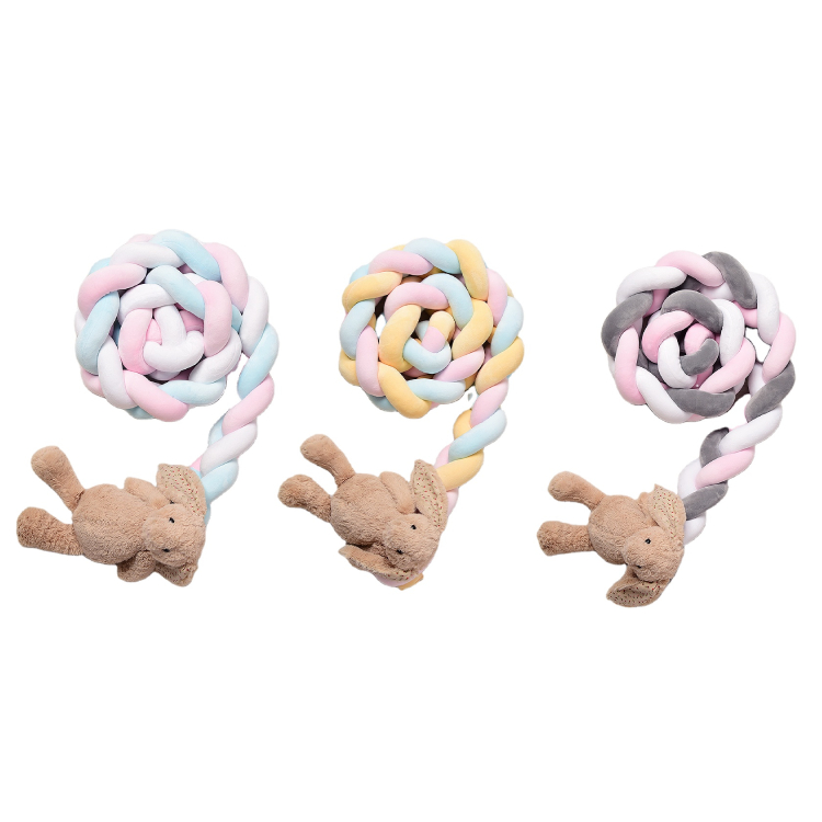 Оптовая продажа, протектор постельного белья для новорожденных, Плетеный бампер для детской кроватки, протектор для детской кроватки