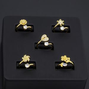 Jxx Dernier Design Bague Compacte en Laiton Plaqué Or pour Femme, Bijoux Tendance en Or 24K, Prix de Gros - Product Image 2