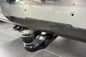 G Class W465 G63 مصد خلفي للسيارة شفاه جافة من ألياف الكربون تويل موجة لامعة سوداء خارجية ضبط قطع غيار السيارات + G63 - Product Image 4