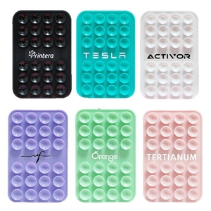 Support de téléphone à ventouse en silicone avec logo personnalisé, compatible avec toutes les coques de téléphone et accessoires mobiles - Product Image 1