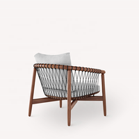 Chaise causeuse de styliste américain, en bois massif, style nordique, petit canapé simple, pour hall d'entrée d'hôtel