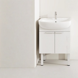 New big belly basin smart bathroom cabinet ceramic integrated basin wash basin cabinet balcony cabinet - Product Image 1