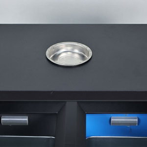 Outdoor Stainless Steel Dual-Category Waste <b>Bin</b> For Recycling And Residual Waste Sorting In Parks Streets And Residential Areas - Product Image 2