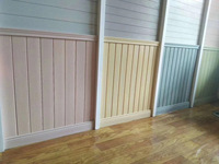 Paneles de Pared Modernos con Diseño Acanalado, Material WPC para Techo con Patrón Geométrico, Función Impermeable, Antiestática y Resistente a la Humedad